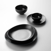 Set di stoviglie in ceramica nera per uso domestico creativo